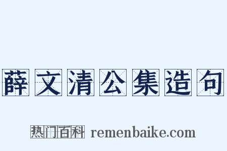 薛文清公集造句是什么意思的图片